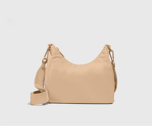 away-featherlight-duo-crossbody-in-camel-brown-machine-washable-detachable-strap image 3