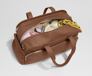 away-leather-duffle-in-saddle-brown-genuine-pebbled-leather-carry-on-compatible image 2