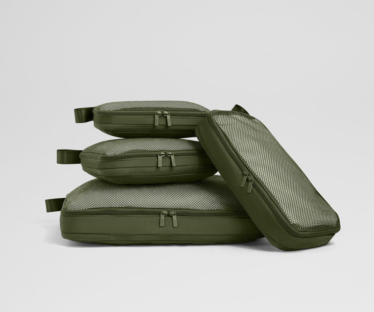 away-compression-packing-cubes-in-olive-green image 1