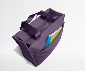 away-featherlight-daily-tote-in-misty-purple-water-repellent-travel-tote-with-la image 7