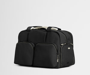 away-gym-bag-in-jet-black-versatile-performance-duffle-with-shoe-garage image 2
