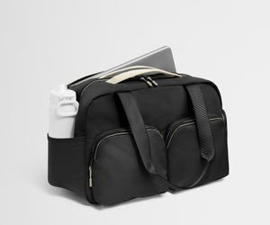 away-gym-bag-in-jet-black-versatile-performance-duffle-with-shoe-garage image 3