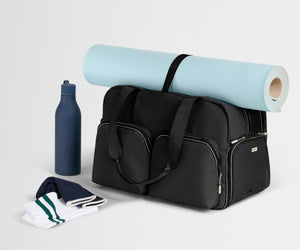 away-gym-bag-in-jet-black-versatile-performance-duffle-with-shoe-garage image 6