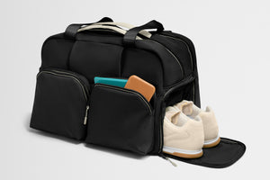 away-gym-bag-in-jet-black-versatile-performance-duffle-with-shoe-garage image 4