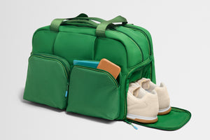 away-gym-bag-in-clubhouse-green-performance-duffle-with-shoe-garage image 4