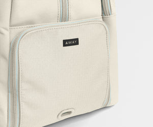 away-gym-bag-in-salt-white-performance-workout-duffle-with-shoe-garage image 7