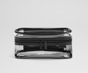 away-clear-toiletry-bag-in-cherry-red-tsa-friendly-travel-organizer image 2