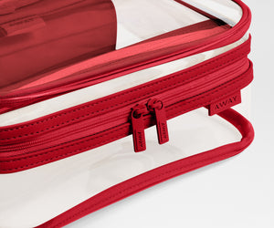 away-clear-toiletry-bag-in-cherry-red-tsa-friendly-travel-organizer image 8