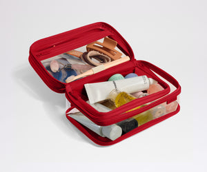 away-clear-toiletry-bag-in-cherry-red-tsa-friendly-travel-organizer image 7