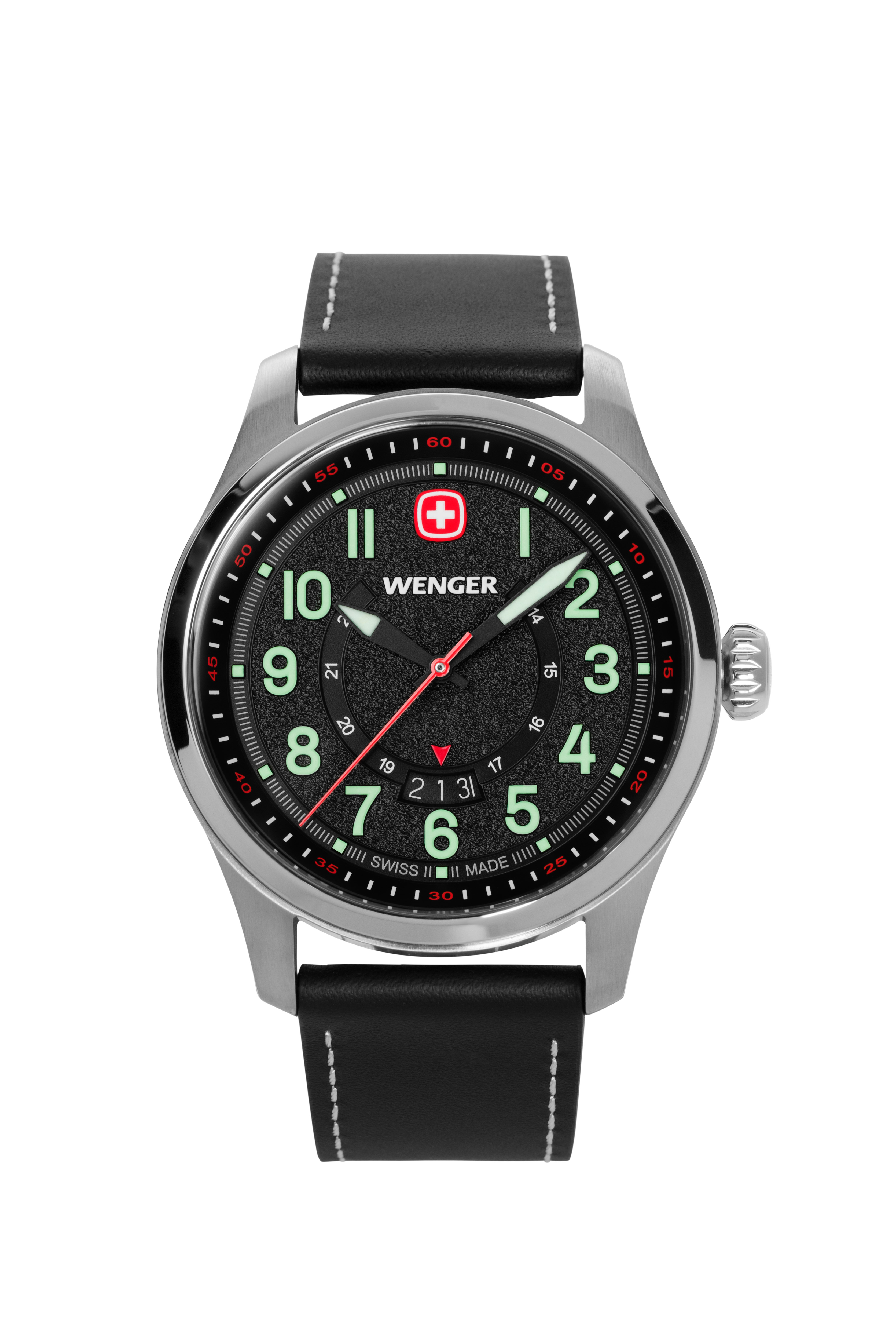 swissgear-wenger-terragraph-swiss-watch-stainless-steel-black-dial-black-leather image 3