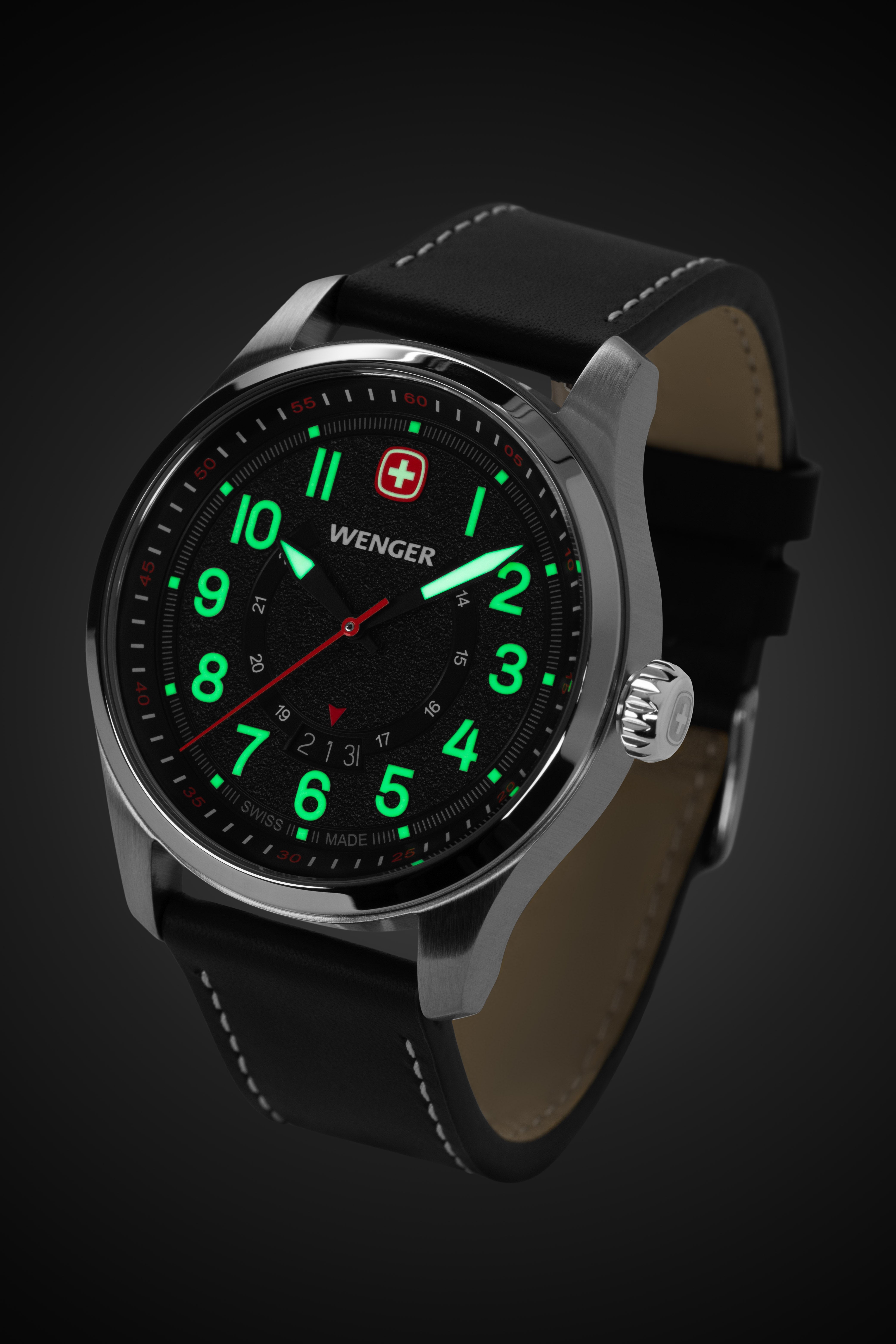 swissgear-wenger-terragraph-swiss-watch-stainless-steel-black-dial-black-leather image 4