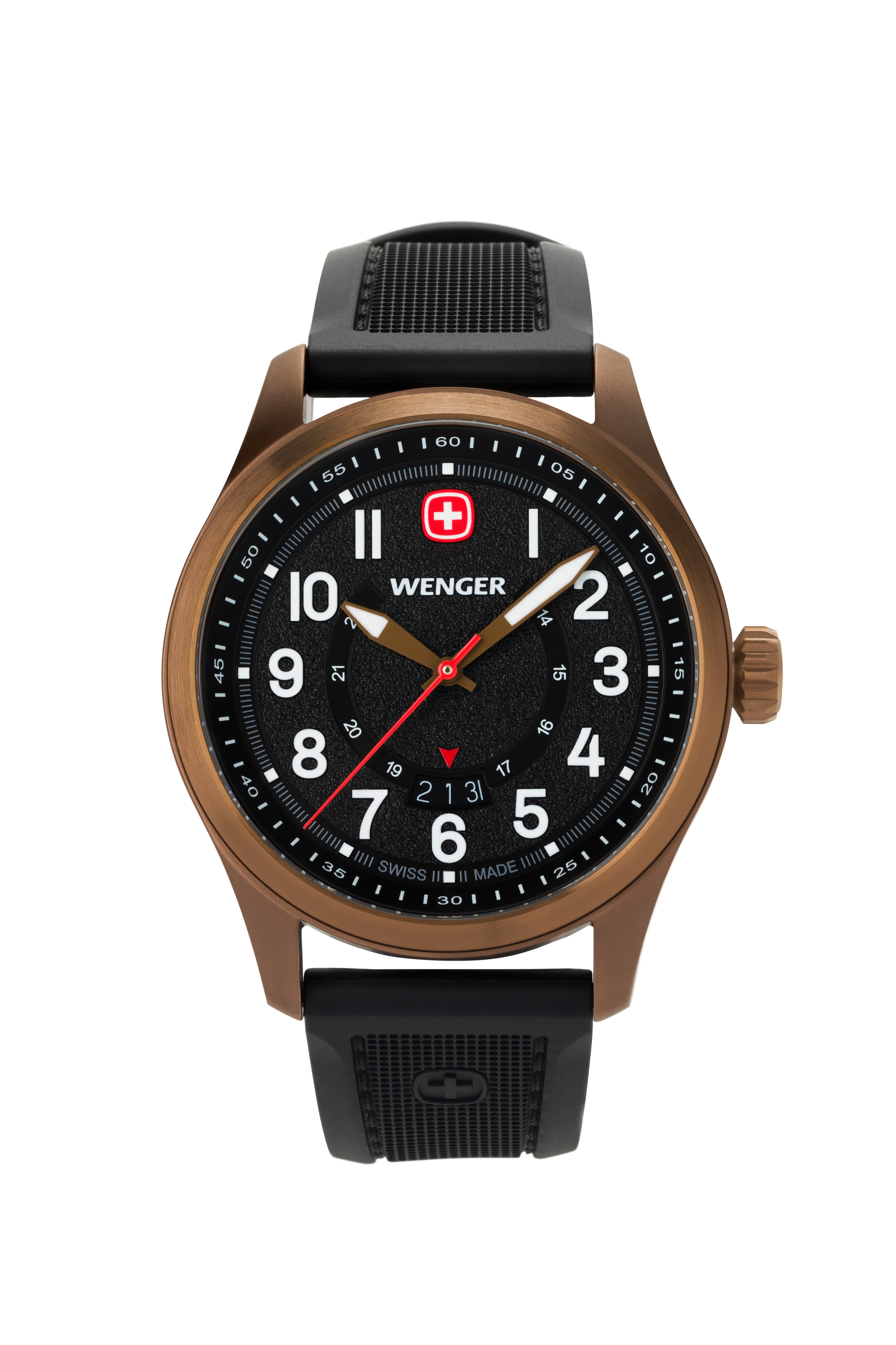 wenger-terragraph-swiss-watch-bronze-black-dial-black-silicone-strap image 4