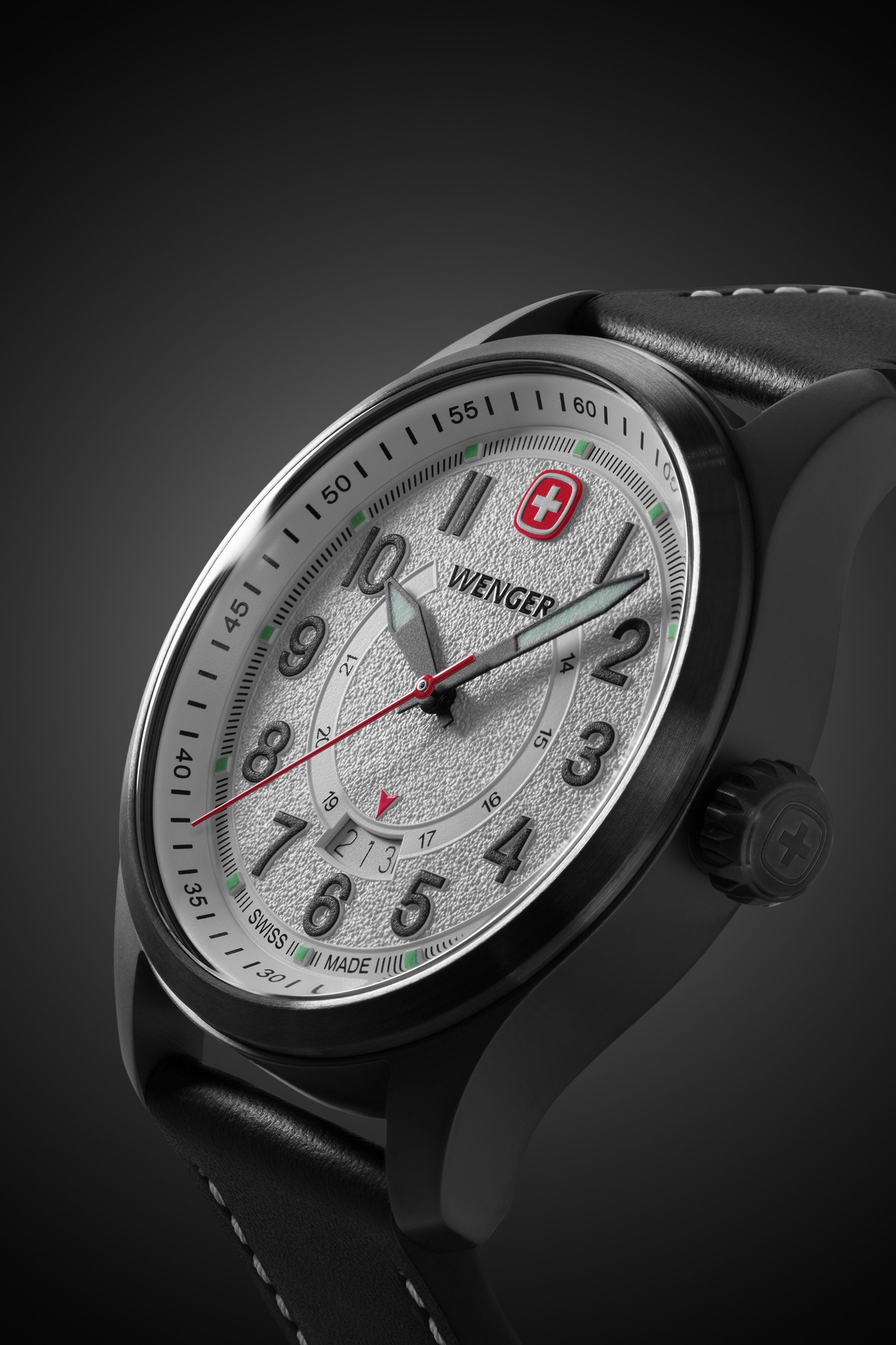swissgear-wenger-terragraph-swiss-watch-black-ice-white-dial-black-leather-strap image 1