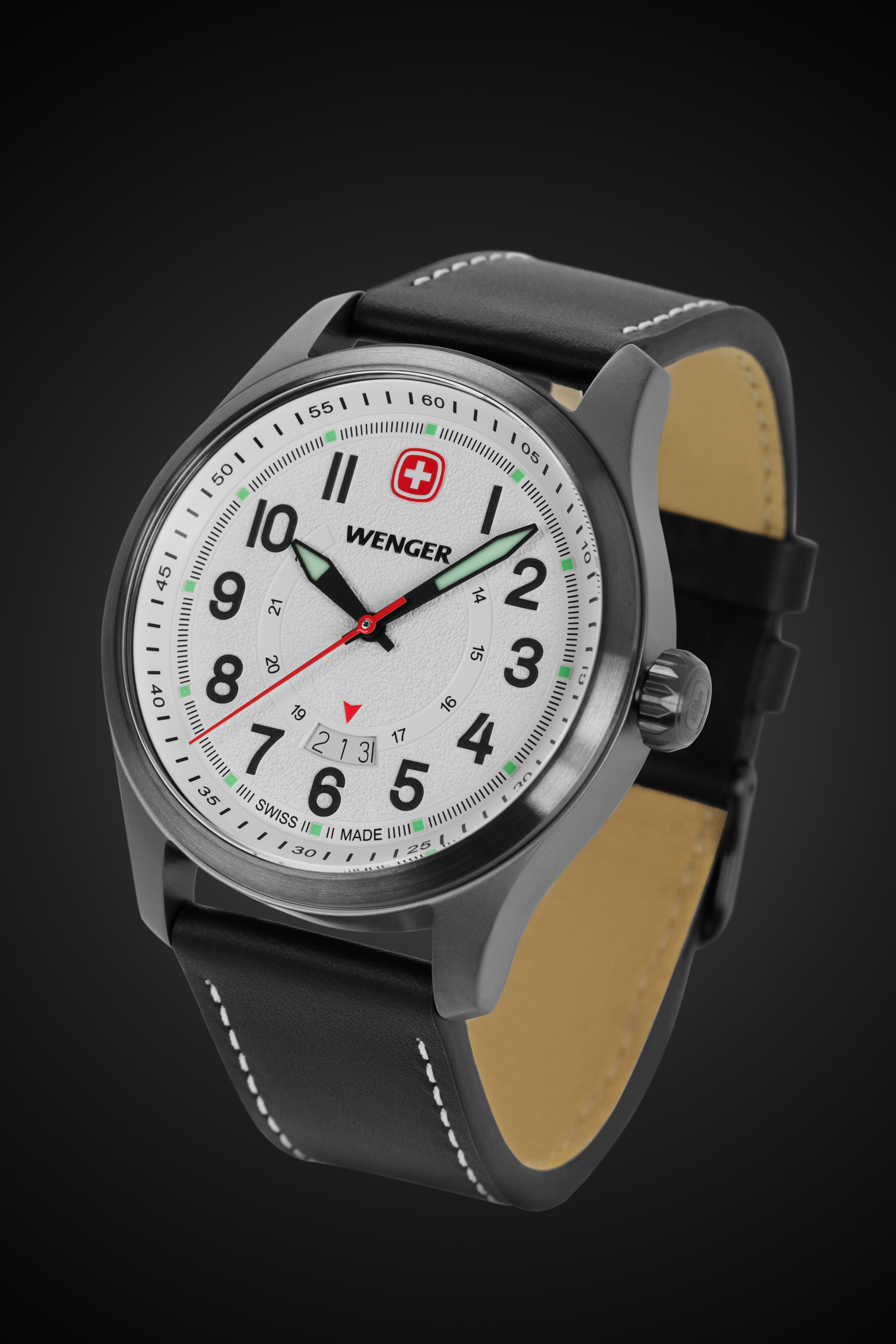 swissgear-wenger-terragraph-swiss-watch-black-ice-white-dial-black-leather-strap image 2